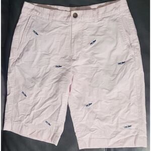 Brooks Brothers "346" Men's Light Pink Embroidered Shoes Chino Shorts Size W32